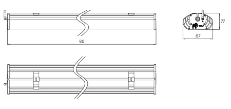 Промышленный светодиодный светильник ДСП02-30-001