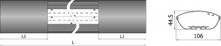 Светильник BL-LED-72ELT-1156 (3000К) (5C) Halla lighting серебро
